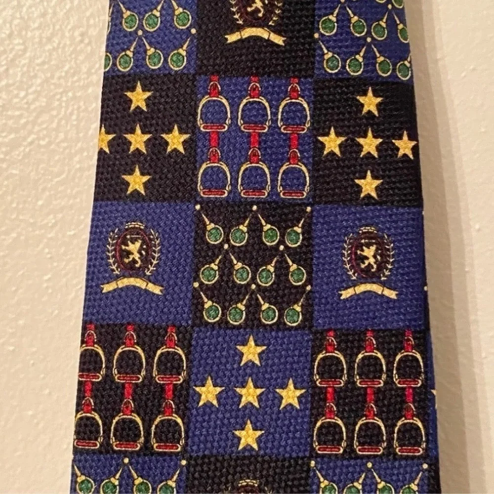 Tommy Hilfiger 100% silk blue tie